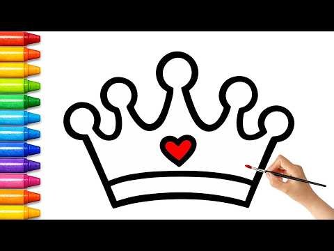 How to Draw a Crown | Drawing and Coloring a Crown | Easy Step by Step