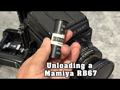 Unloading a Mamiya RB67 - And How to Handle 120 Roll Film