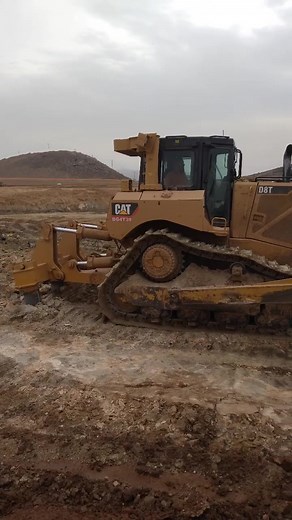 CAT D8T Dozer Ripping in Action