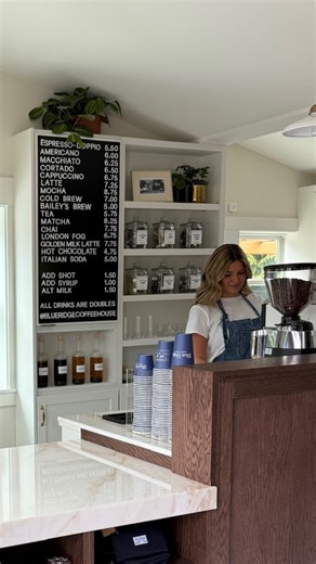 Blue Ridge Coffee House on Instagram: "Can you see the blue from a mile away? From the perfectly weathered wood fence to the custom-made “Blue Ridge Coffee” sign, we’re pouring love into every last detail. We can’t wait for you to stop by and enjoy the cozy corner we’ve created right here in Blue Ridge. Tag a friend who needs a new neighborhood gem. P.S. We’re getting SO close. Keep those opening date notifications ON! 👀 Blue Ridge Coffee House #blueridgecoffeehouse"