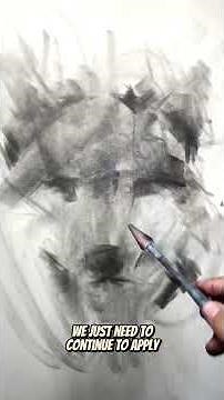 Charcoal Drawing Tutorial — How to Sketch a Wolf 🐺 Step-by-Step Guide#art #painting #drawing