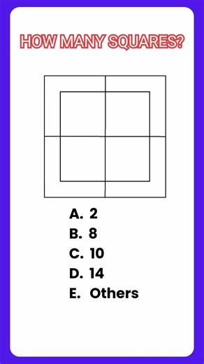 Maths Puzzle | How Many Squares?