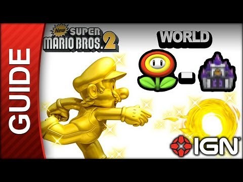 New Super Mario Bros. 2 - Star Coin Guide - World Flower-Castle - Walkthrough