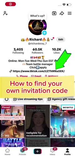 How to find your own invitation code