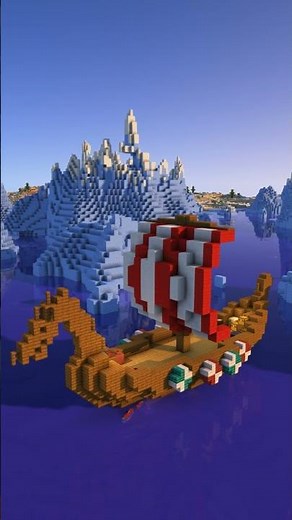 Viking ship in Minecraft #minecraftbuild