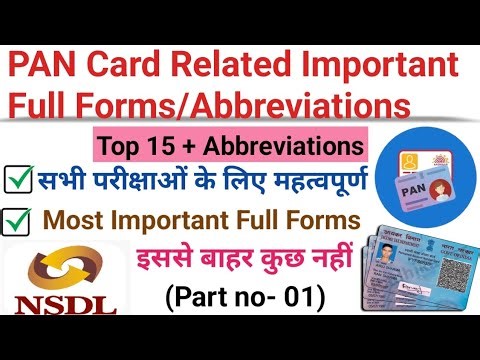 Full form of PAN,nsdl,cra,pran,sebi,csdl,bo id|pan card related terms full forms|important full form