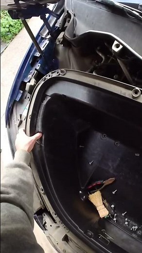 Easy Tesla frunk removal to fix a part underneath #pov #diy
