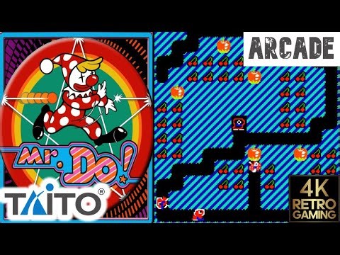 Mr. Do! Arcade ( Taito 1982 ) 4k Gameplay