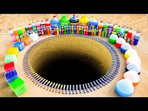 EXPERIMENT: Big Toothpaste Eruption from Giant Balloons of Coca Cola, Fanta, Mirinda, Soda vs Mentos