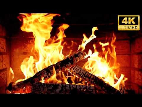 Crackling Fire at Night 🔥 Fireplace Sounds for Deep Sleep