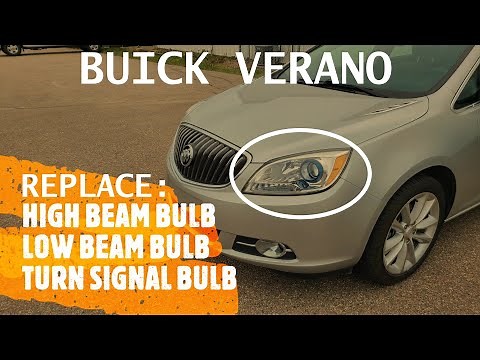 Buick Verano - Replace / Change High Beam, Low Beam and Turn Signal Light Bulb (2012-2017)