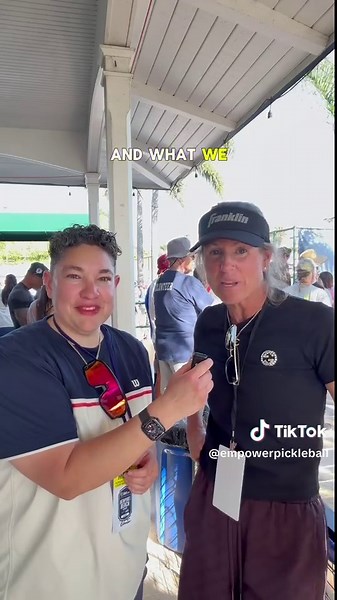 Leigh Waters explains to @PickleballNikki why pickleball hooked her family from the very beginning. Three generations on one court. #pickleball #pickleballcommunity #propickleball #fyp