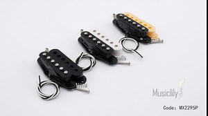 Musiclily Basic 50mm Ceramic Single Coil Neck Pickup for Strat Style Electric Guitar, Cream