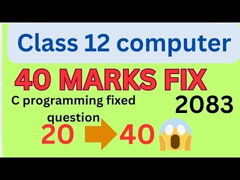 Class 12 Computer Fixed Questions 2083 || NEB most important questions Computer || model question ||