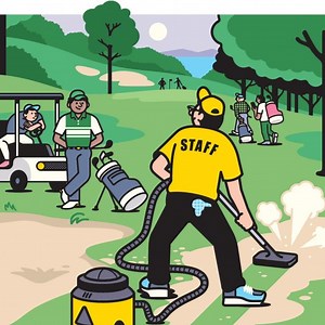 Why don't they clear the sand off the green on the PGA Tour?