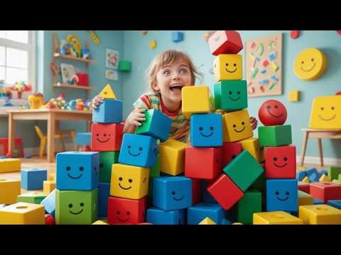 Four Little Building Blocks Stack Stack Stack | Creative Play & Counting Song
