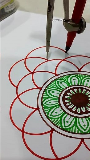 Easy Mandala Art using Sketchpens😮🫟#shorts#shortvideo#mandala