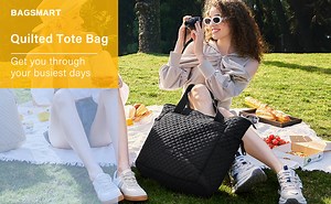 Watch BAGSMART Quilted Tote Bag on Amazon Live