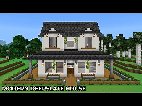 Minecraft 1.19 Modern Deepslate House Tutorial || Minecraft Survival House Design