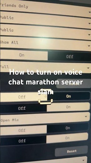 How to turn on voice chat marathon server slam