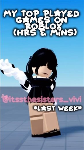 my top played Roblox games (hours & mins)