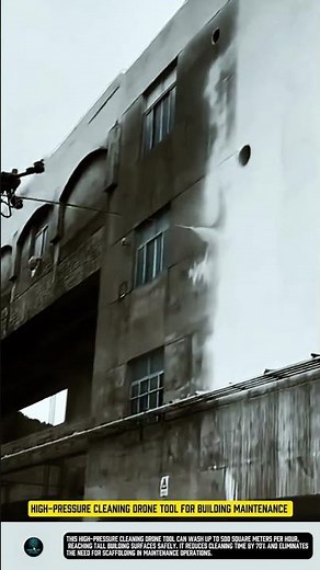 High pressure cleaning drone tool for building maintenance #tool