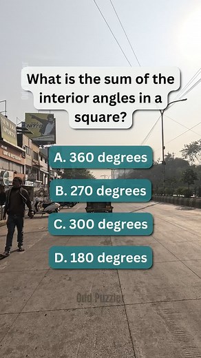 6.4K views · 96 reactions | Geometry challenge: What's the angle sum of a square? 邏 #BrainTeaser #PuzzleChallenge #Riddle | Odd Puzzler | Facebook