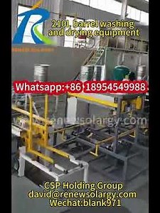 Automatic 210L Barrel Washing and Drying Machine | Industrial Cleaning Line Demo