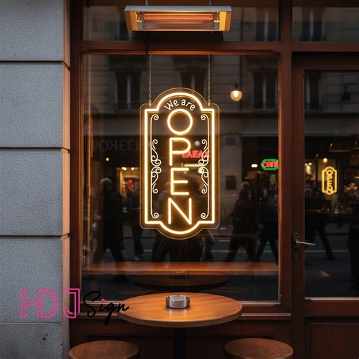 We Are Open Neon Sign for Store Window, Custom Open Neon Light, Open Sign for Business, Restaurant Bar Shop Welcome Sign, Shop Open Gifts - Etsy