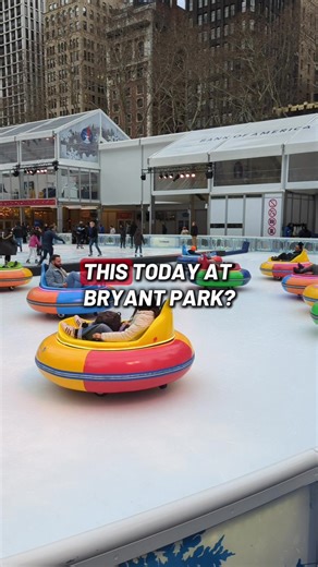 ❄️🏎️ Bumpers on Ice are BACK! 📍 Bryant Park Winter Village 🗓 Jan 9 – Feb 28, 2026 🎟 Tickets start at $27 ⏱ 10 minutes of ride time inside your 45-minute booking window 👧 Rider requirements: • Ages 7 • 42 inches tall • Under 300 lbs • One rider per car ❄️ Real ice 😂 Controlled chaos ⚠️ Book ahead — this SELLS OUT NYC winter parenting win unlocked. Save this so you don’t forget ❄️🔥 #BumpersOnIce #BryantPark #WinterVillageNYC #NYCWithKids #NYCKids