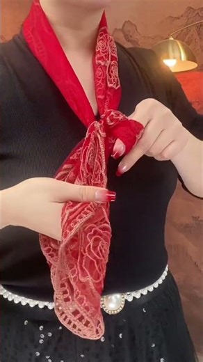 Complete guide to tying silk scarves Tutorial videos embroidered scarf tutorial NewYearOutfitTips