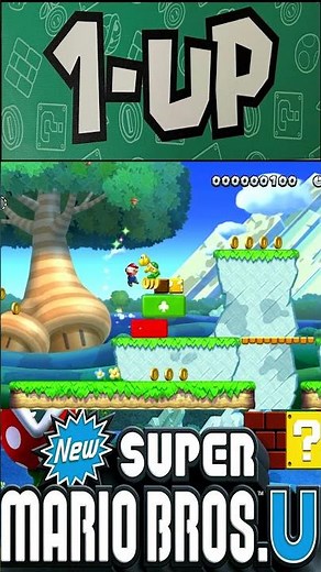 New Super Mario Bros U - Easy 1-Up Trick! 🍄🔥