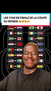 1/16e de finale Coupe du Monde : tableau et équipes africaines en lice