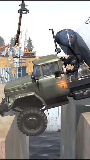 Spintires: MudRunner -Cargo truck risking everything to cross a river with no bridge