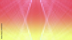 A pixel art background with a mesmerizing gradient effect, using shades of pink and yellow. Small squares form a beautiful pattern to create the gradient Stock Video