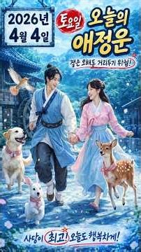 [#오늘의 애정운] 2026년 4월 4일 애정운세💔 사랑 깊어지지만 충돌 온다 띠별 주의