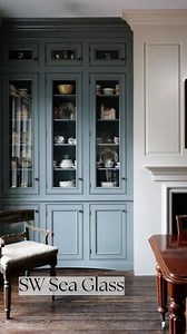 By using white as your canvas color, it's easy to add light, mid tones and dark colors to rooms, cabinets and nooks. | Kelley Nash Designs