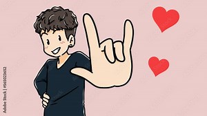 i love you in sign language, hand symbol, korean finger heart