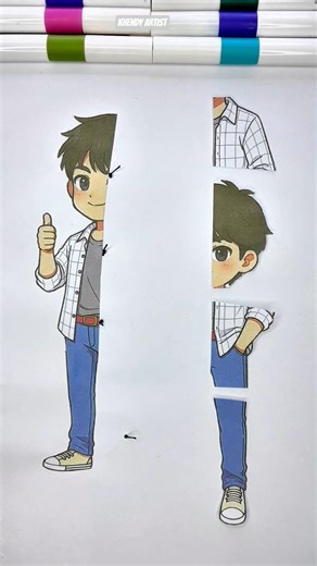 Amazing k-pop demon hunters pull string game with paper cardboard crafts #shorts #shortvideo