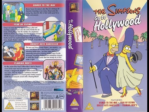 Start of The Simpsons go to Hollywood (1999 UK VHS)
