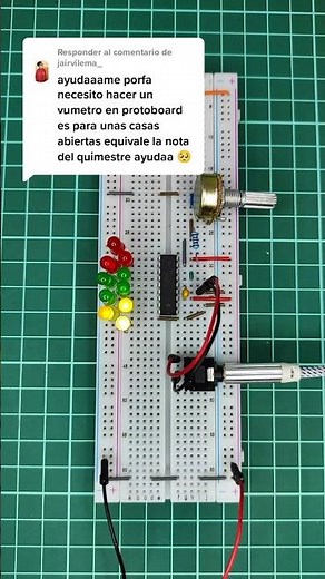 Vúmetro LED en protoboard con el circuito integrado LM3915 | #LaElectronicaGT #Protoboard