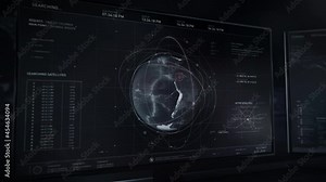 Innovative User Interface Elements In A High Tech Spying Software. Digital User Interface Elements Supports Target Location Search Via Satellite. Global Search Analysis By User Interface Elements.