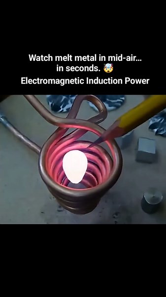 Melt metal in mid-air… with Electromagnetic Induction power