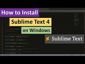 How To Install Sublime Text 4 on Windows