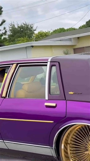 Sudamar Slidin in the Candy Purple Chevy Box on Gold 24’s Daytons