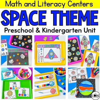 Space Math & Literacy Preschool Centers, PreK Outer Space Exploration Activities