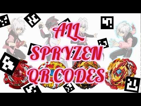 ALL SPRYZEN QR CODE || Beyblade Burst App