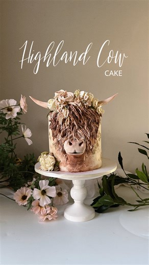 Parinda Cupcakes | May | Cake Designer on Instagram: "Here is a quick clip of how this highland cow cake come to live. #creativecake #desmoinesiowa #desmoinescakes #cakeart #cakeoftheday #cakedecorating #cakeinfluencer #parindacupcakes #iowacakes #highlandcow #highlandcowcake #animalcake"