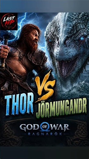 Thor vs Jörmungandr ⚡ The Battle That Shook Time 🤯 | God of War Ragnarök #shorts