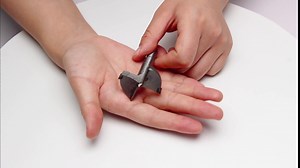 Utoolmart Forstner Drill Bits, 40mm Cemented Carbide Wood Cutter Tool, Hex Shank Woodworking Hole Saw Cutter, 80mm Length Woodworking Hole Boring Bit, Gray, 1 Pcs